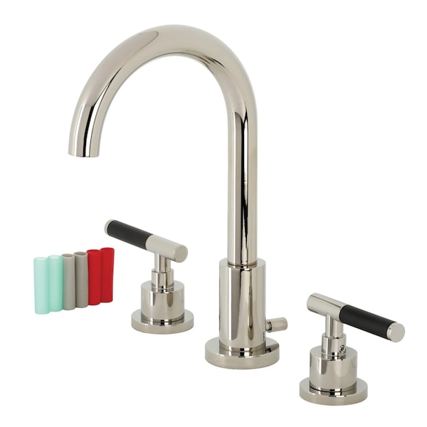 Fauceture FSC8929CKL Kaiser Widespread Bathroom Faucet W/ Brass Pop-Up, Nickel FSC8929CKL - main